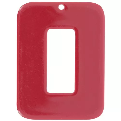 Pendente rettangolare in acetato 40x30 mm - Bordeaux x1