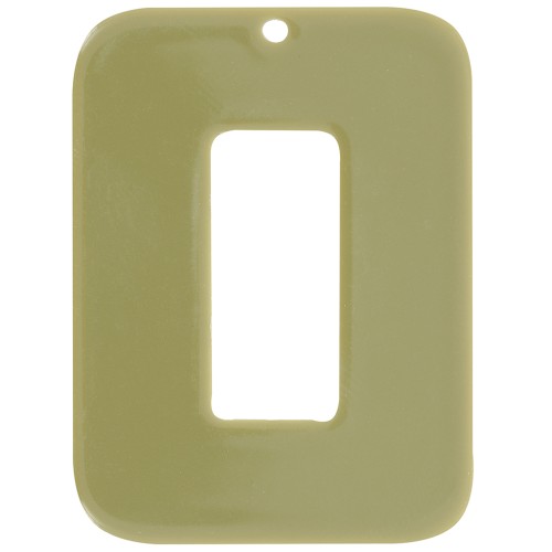 Pendente rettangolare in acetato 40x30 mm - Olive x1