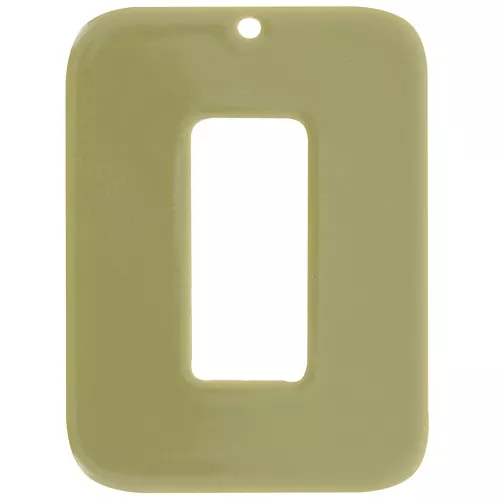 Pendente rettangolare in acetato 40x30 mm - Olive x1