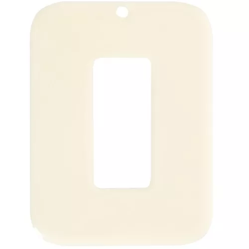 Pendente rettangolare in acetato 40x30 mm - Ecrù x1
