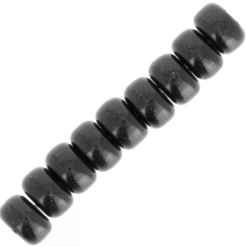 Perle rondelle Heishi Super Polaris 6x4 mm - Nero x10