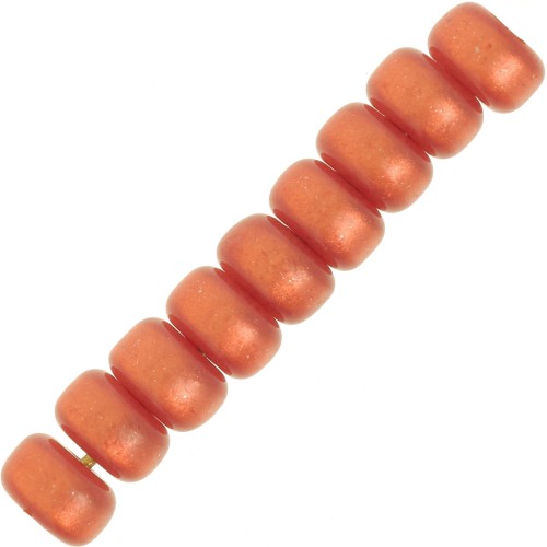 Perline Heishi Super Polaris 6x4 mm - Terracotta x10