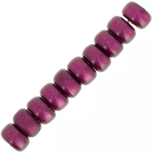 Perle rondelle Heishi Super Polaris 6x4 mm - Melanzana x10