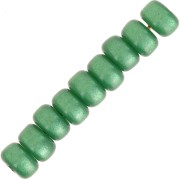 Perline rondelle Heishi Super Polaris 6x4 mm - Verde x10