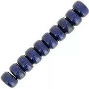 Perle rondelle Heishi Super Polaris 6x4 mm - Blu navy x10