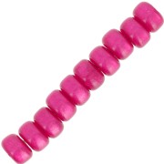 Perla rondelle Heishi Super Polaris 6x4 mm - Fucsia x10