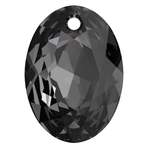 Pendente PureCrystal 6438 Elliptic Cut Pendant 11.5 mm - Crystal Silver Night x1