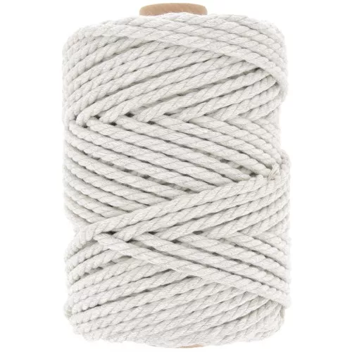 Rocchetto di corda di cotone per macramè da 5 mm - Twist Grey x50m