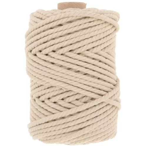 Rocchetto di corda di cotone macramè 5 mm - Beige x50m