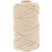 Rocchetto di corda di cotone macramè 3 mm - Beige x50m