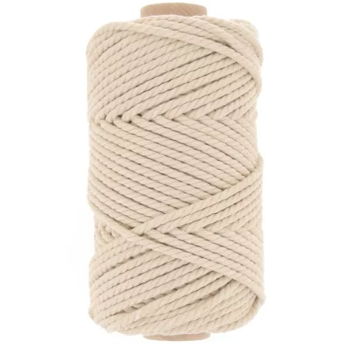 Rocchetto di corda di cotone macramè 3 mm - Beige x50m