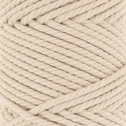 Rocchetto di corda di cotone macramè 3 mm - Beige x50m