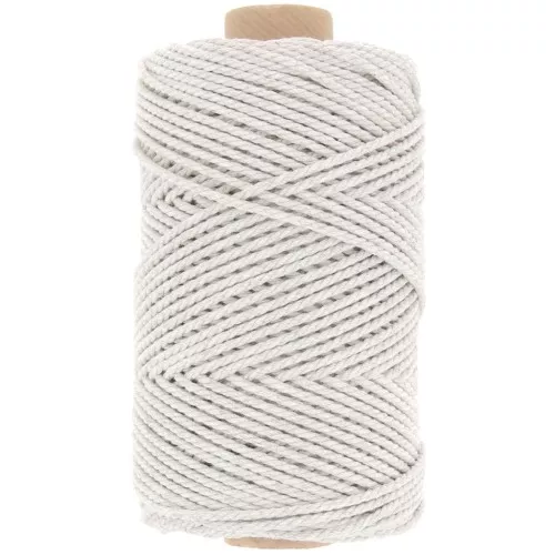 Bobina di cotone macramè da 2 mm - Twist Grey x100m
