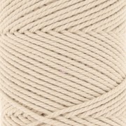 Bobina di cotone macramè da 2 mm - Beige x100 m