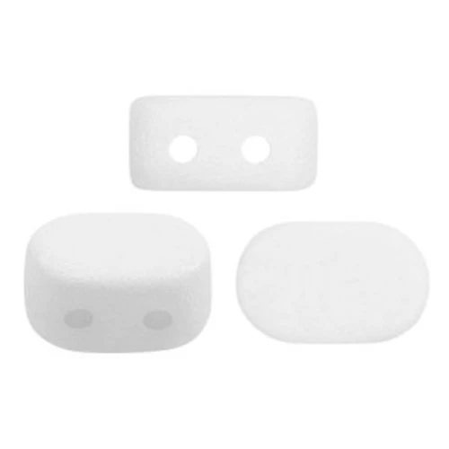 Perle in vetro Lipsi® di Puca® 4x6 mm - White Light Mat x10g