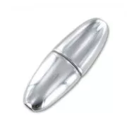 Chiusura magnetica 31 mm per cordone 3 mm argentato x1
