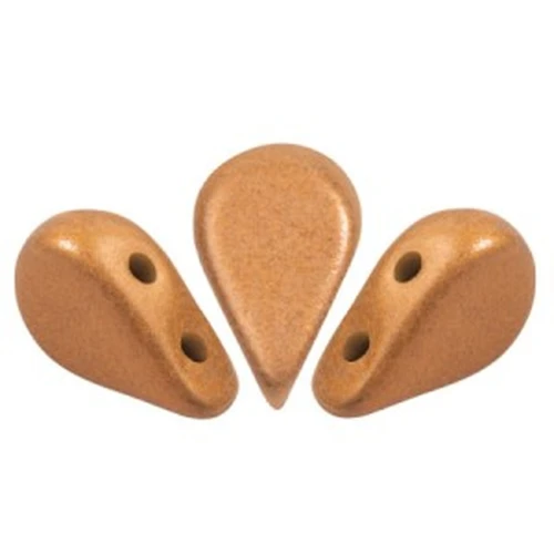 Perle di vetro Amos® di Puca® 5x8 mm - Metallic Apricot Mat x10g