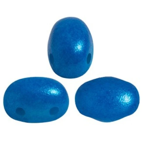 Perle in vetro Samos® di Puca® 7x5 mm Capri Blue Pearl x10g