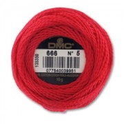 Cotone perlè DMC n°5 Rosso (666) x45m|raw }}