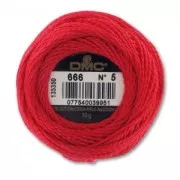 Cotone perlè DMC n°5 Rosso (666) x45m