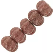 Perla rotonda zucca 12mm Gold Stone - imitazione della pietra del sole x1