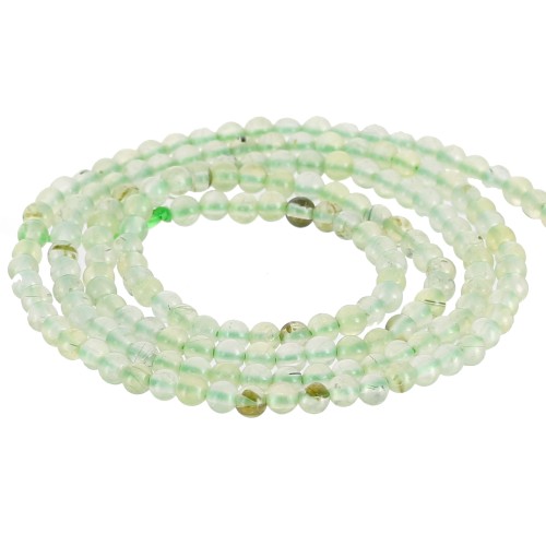 Perline rotonde 2 mm in pietra semipreziosa - Prehnite x40cm