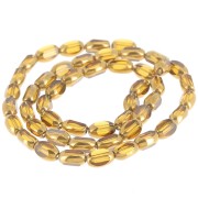 Perle olive sfaccettate 7x4 mm in vetro - Topazio - Oro x31cm|raw }}