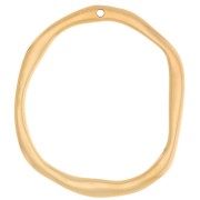 Pendente ovale irregolare 47x41,5 mm - Dorato in oro fino x1