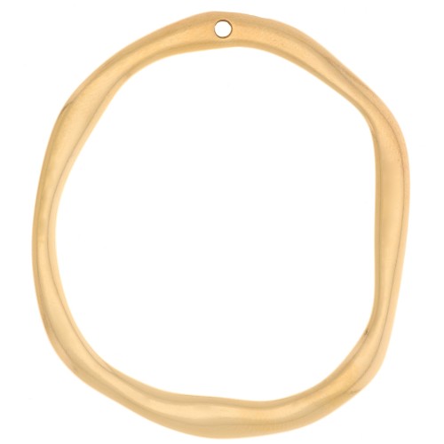 Pendente ovale irregolare 47x41,5 mm - Dorato in oro fino x1