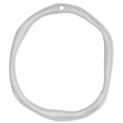 Pendente ovale irregolare 47x41,5 mm - Placcatura argento fine x1