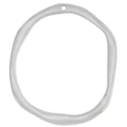 Pendente ovale irregolare 47x41,5 mm - Placcatura argento fine x1