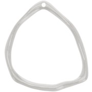 Pendente triangolo irregolare 39x35 mm - Placcatura argento fine x1|raw }}