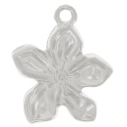 Pendente forma di fiore 18x15 mm - Placcatura fine in argento x1|raw }}