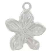 Pendente forma di fiore 18x15 mm - Placcatura fine in argento x1