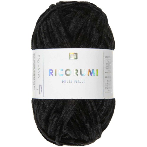 Gomitolo Ricorumi Nilli Nilli di Rico Design per Amigurumi - Nero 027 x25g