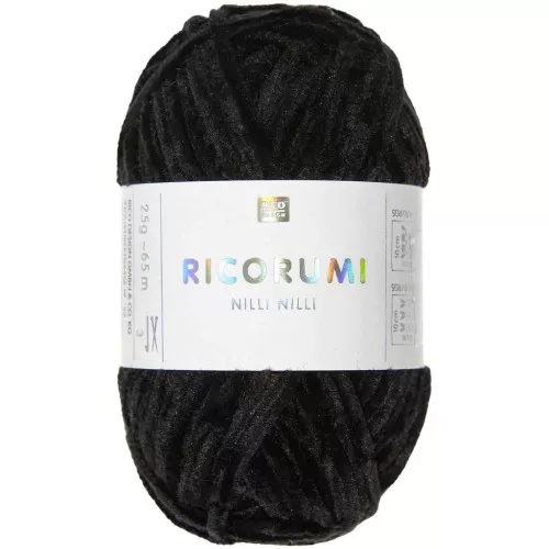 Gomitolo Ricorumi Nilli Nilli di Rico Design per Amigurumi - Nero 027 x25g