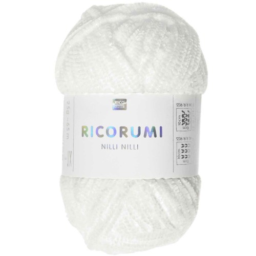Gomitolo Ricorumi Nilli Nilli di Rico Design per Amigurumi - Bianco 001 x25g