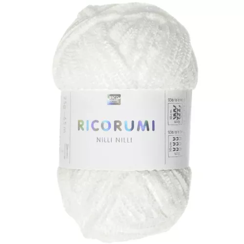 Gomitolo Ricorumi Nilli Nilli di Rico Design per Amigurumi - Bianco 001 x25g