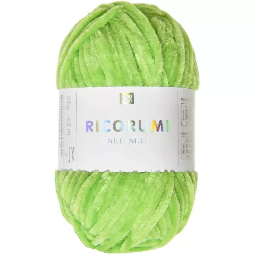 Gomitolo Ricorumi Nilli Nilli di Rico Design per Amigurumi - Verde neon 030 x25g