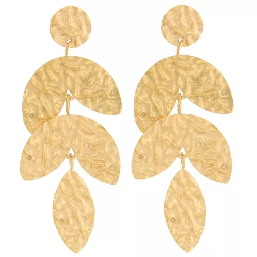 Orecchini 58x24 mm - Acciaio inossidabile 316L dorato x2