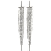 Orecchini a cerchio con frangia pendente 85 mm - Acciaio inossidabile 304L x2|raw }}