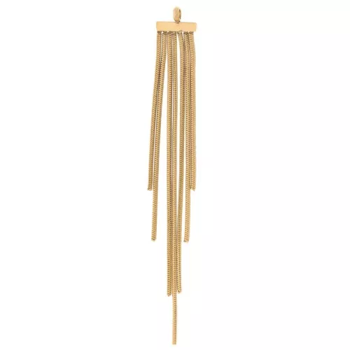 Pendente catena serpentina 66x8 mm - Acciaio inox 304L dorato x1