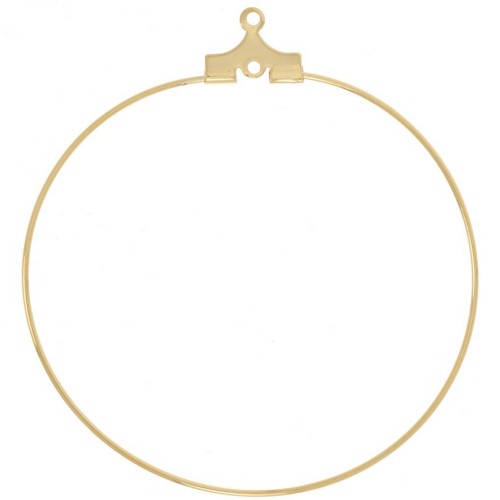 Orecchini ad anello mm. 40 Dorato con oro finox2