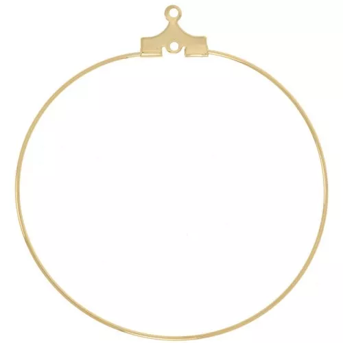 Orecchini ad anello mm. 40 Dorato con oro finox2