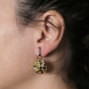 Pendente rotondo irregolare martellato da 19 mm - Acciaio inossidabile 304L x1