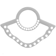 Pendente ventaglio 14x19 mm multiforo per tessitura - acciaio inossidabile 316L x1|raw }}