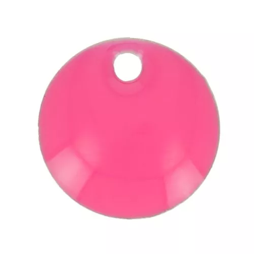Zecchini quadrati in metallo e resina epossidica 8 mm - Rosa fluorescente x10