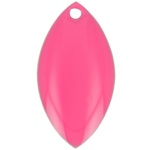 Zecchini in metallo e resina epossidica 19x10 mm - Rosa fluorescente x8