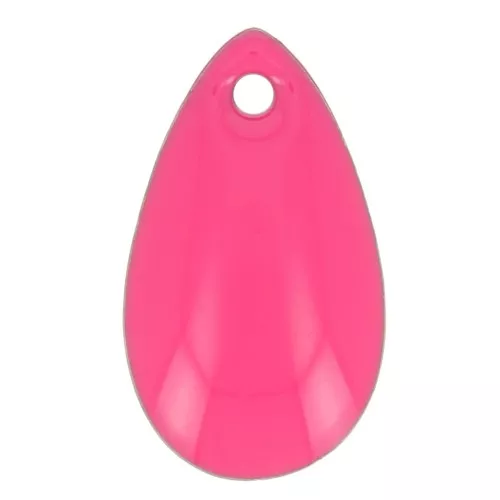 Zecchini in metallo e resina epossidica 14x8 mm - Rosa fluorescente x8