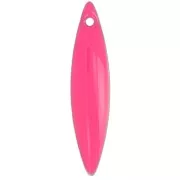 Zecchini in metallo e resina epossidica 25x5,5 mm - Rosa fluorescente x10